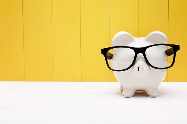 Piggy Bank Wearing Glasses