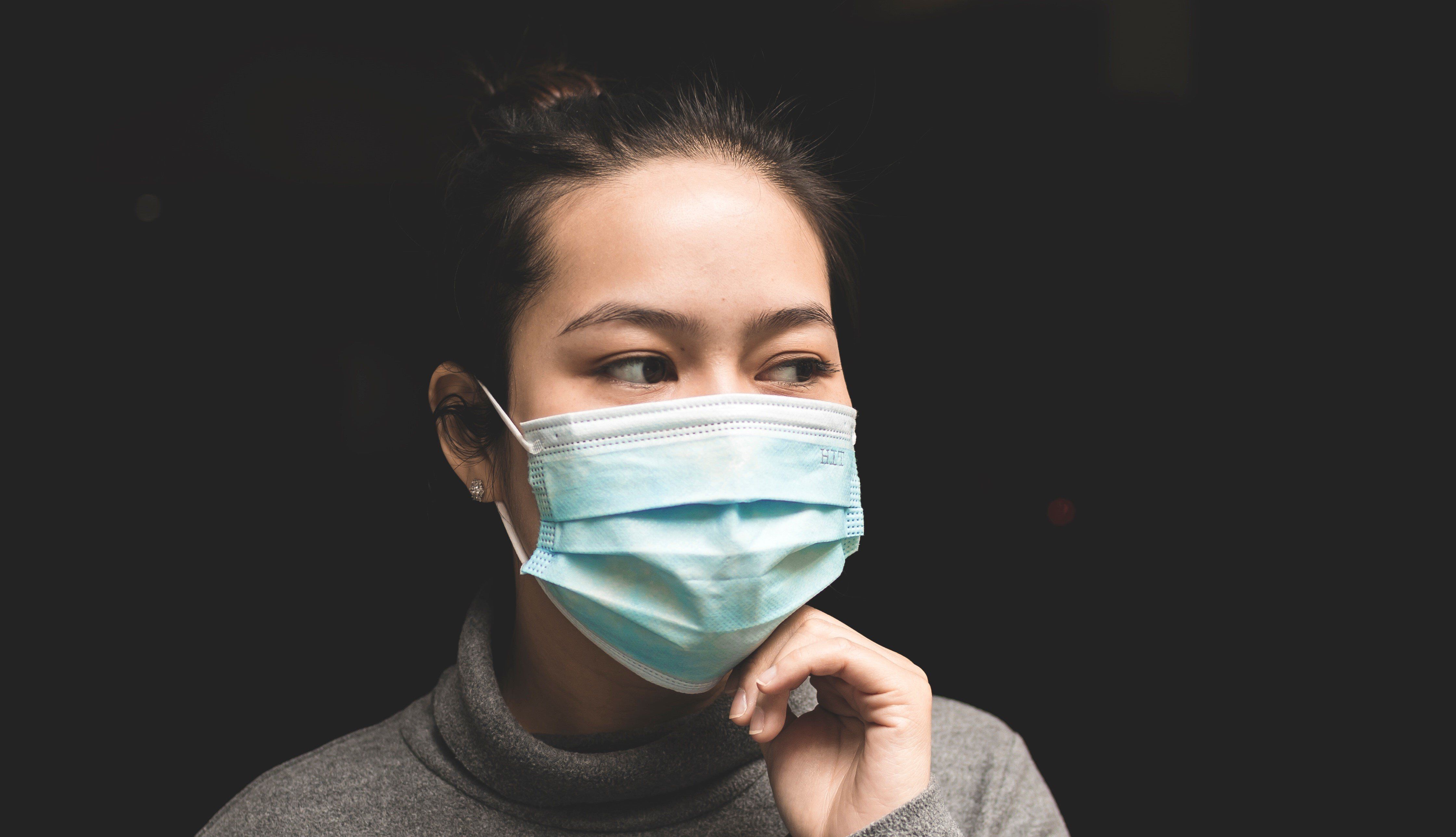 woman with a mask on woman with a mask on
