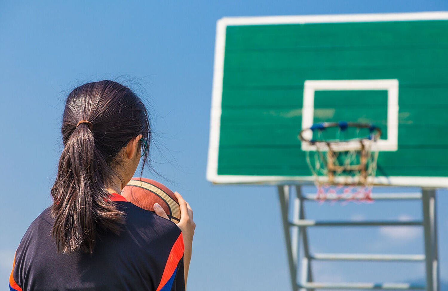 a person playing basketball