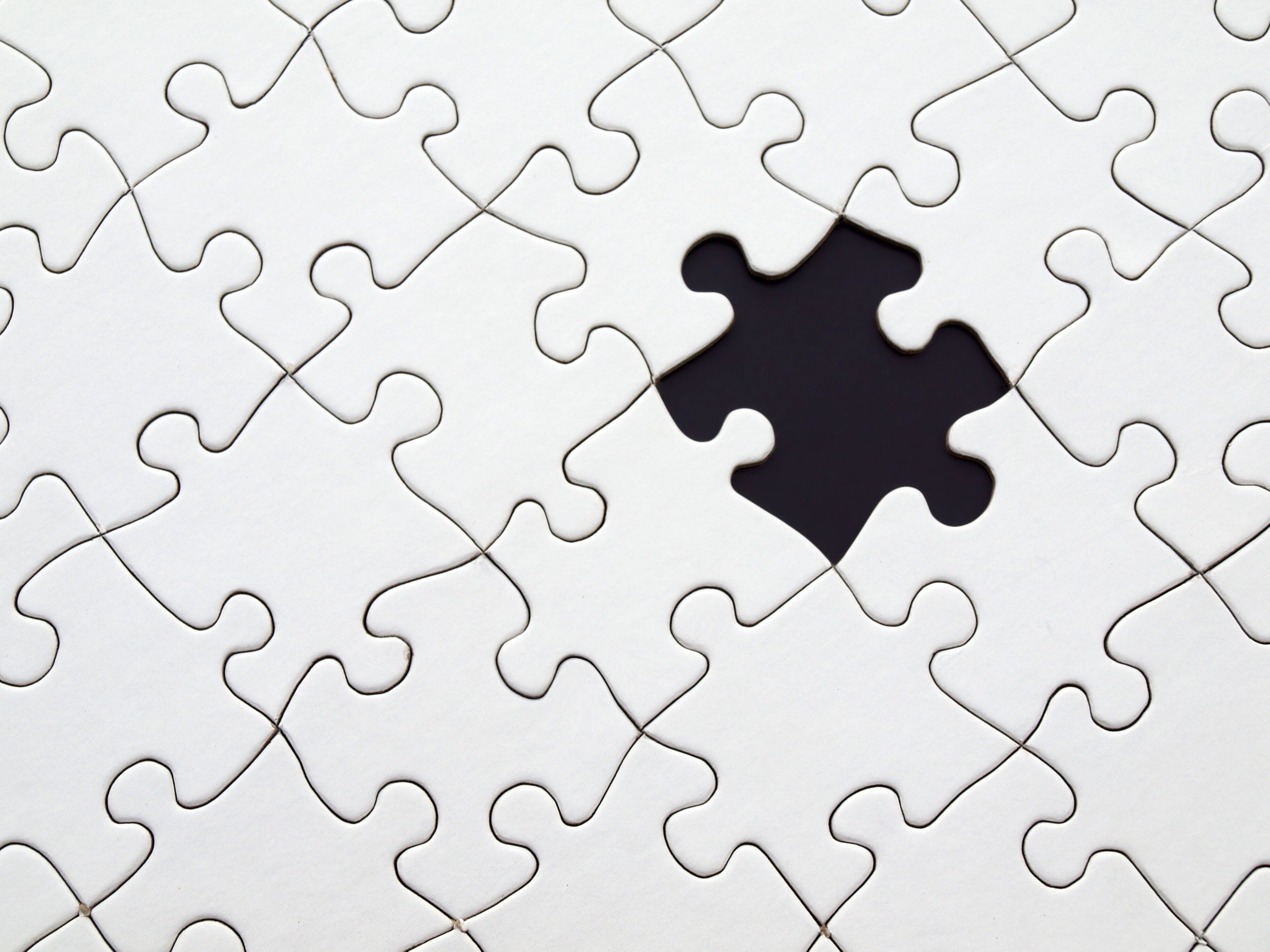 Puzzle with a missing piece Puzzle with a missing piece
