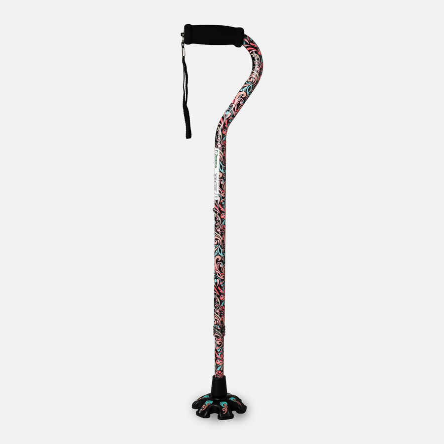 Essential Medical Supply Couture Offset Cane with Matching Tip, Celebration, Celebration, large image number 0