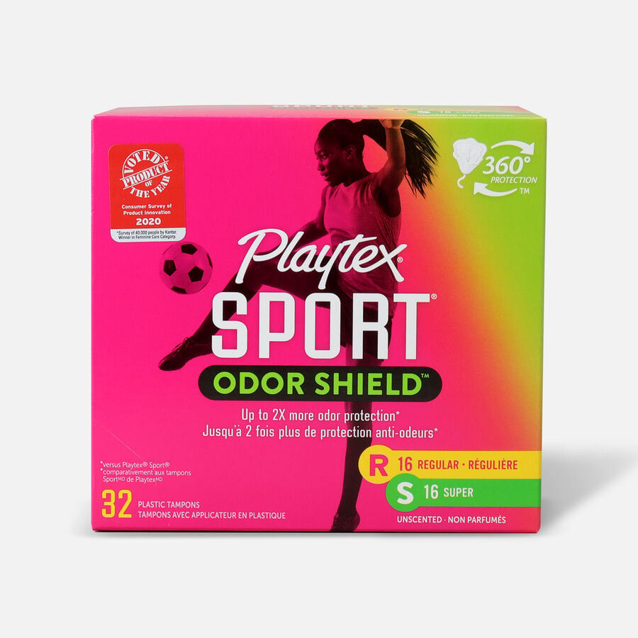 Playtex Sport Odor Shield Tampons, Multipack, 32 ct. (Reg/Super), , large image number 0