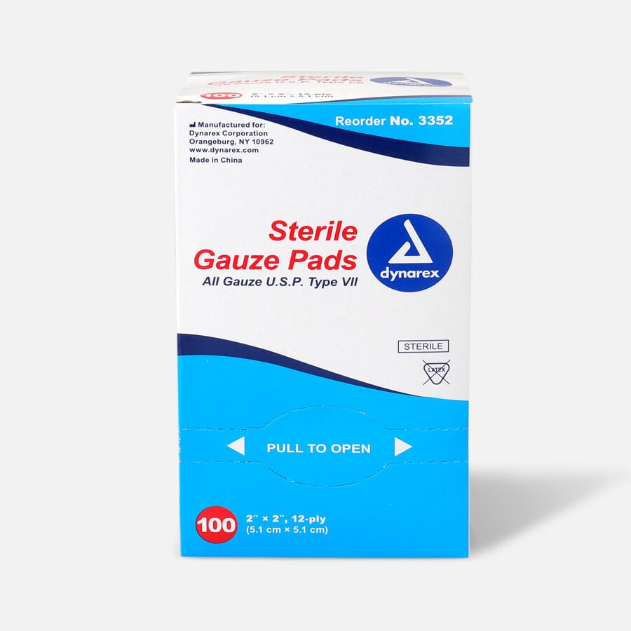Dynarex Sterile Gauze Pads, 12 ply, 2 in x 2 in - 100 ct., , large image number 0