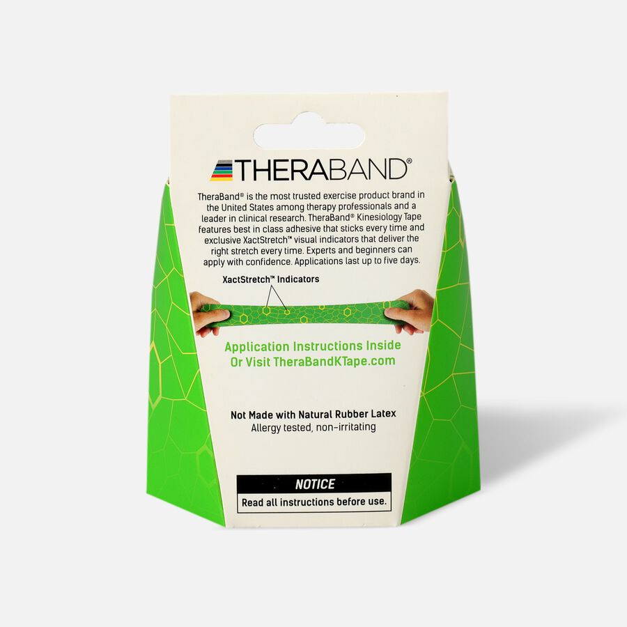 Theraband&reg; Kinesiology Tape Precut Roll Green/Yellow, 20 ct., , large image number 1