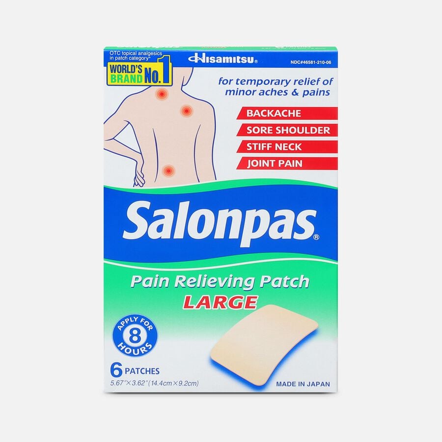 Salonpas Pain Relieving Patch, Large, 6 ct., , large image number 0