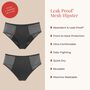 Proof® Leak & Period Underwear - Mesh Hipster (4 Tampons/8 tsps), Black, XL, , large image number 3