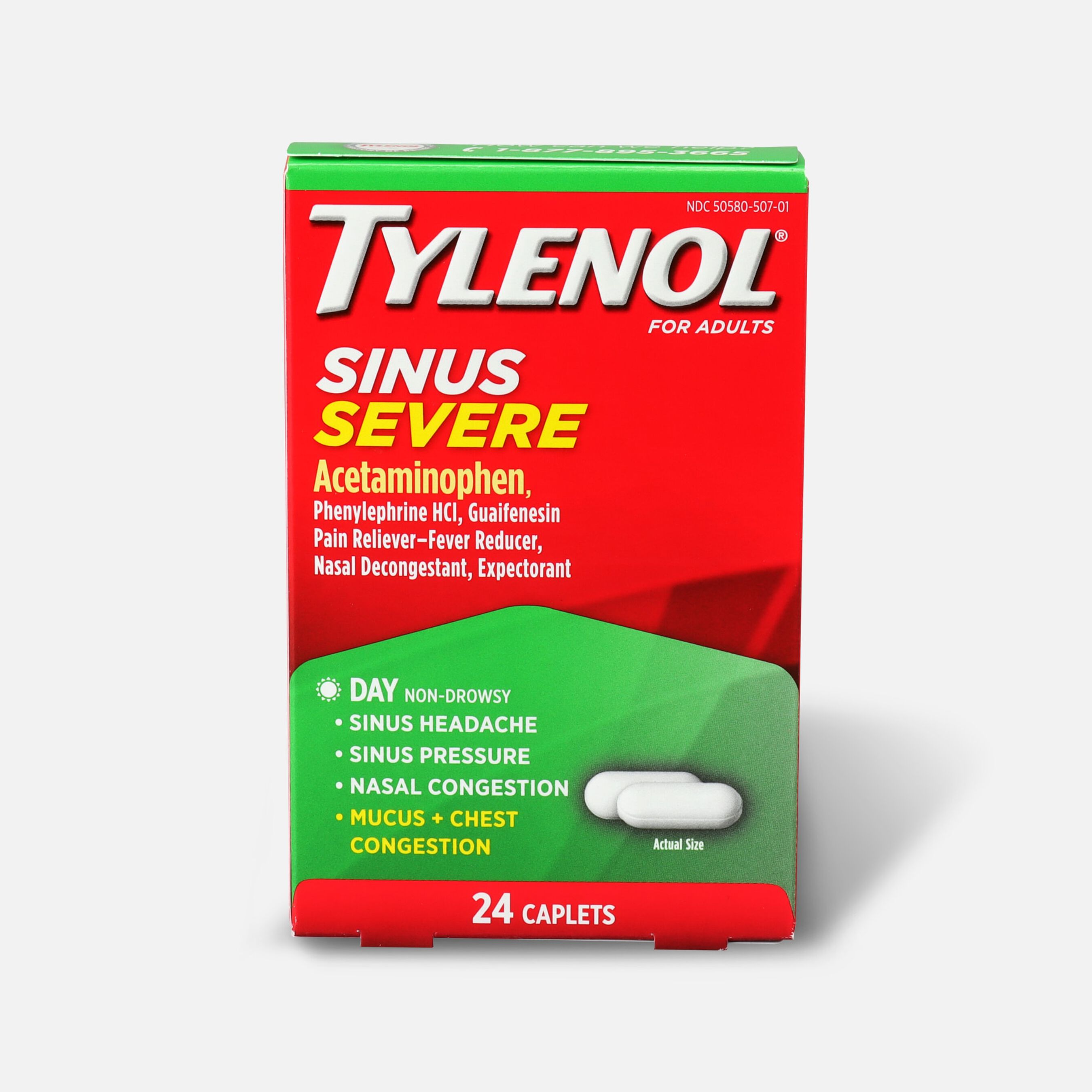 Tylenol Sinus Severe Daytime Caplet, 24 ct.