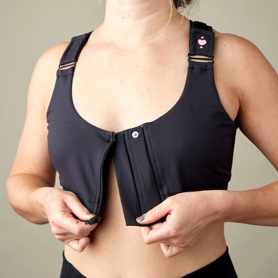 heart&core Shirl Post-Surgical Bra, Black, , large image number 2