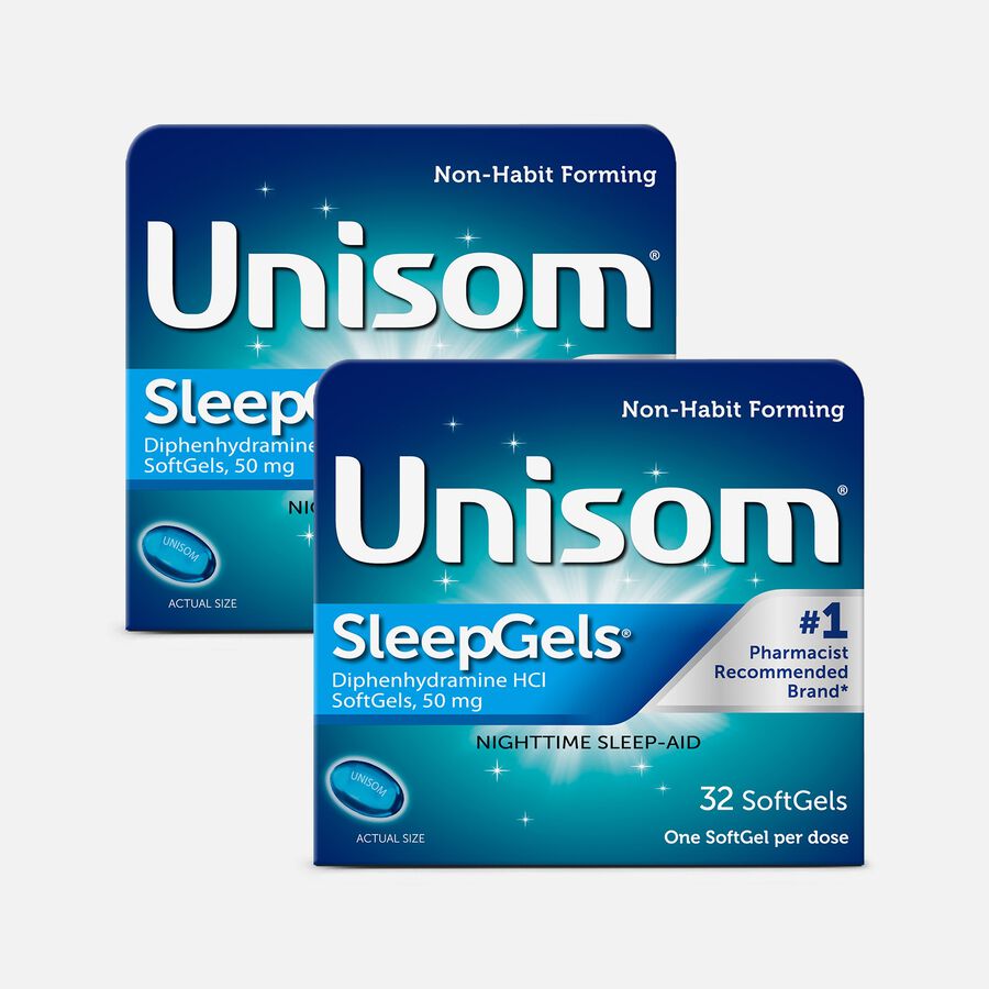 Unisom SleepGels, Maximum Strength Nighttime Sleep Aid, Softgels, 32 ct. (2-Pack), , large image number 0