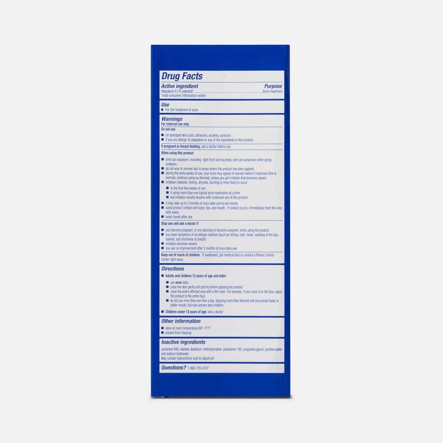 Differin 0.1% Adapalene Treatment Gel with Pump, 45g, , large image number 1