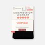 VIM & VIGR Moisture-Wick Nylon Compression Socks, Solid Black, Wide Calf S/M, 30-40 mmHg, , large image number 1