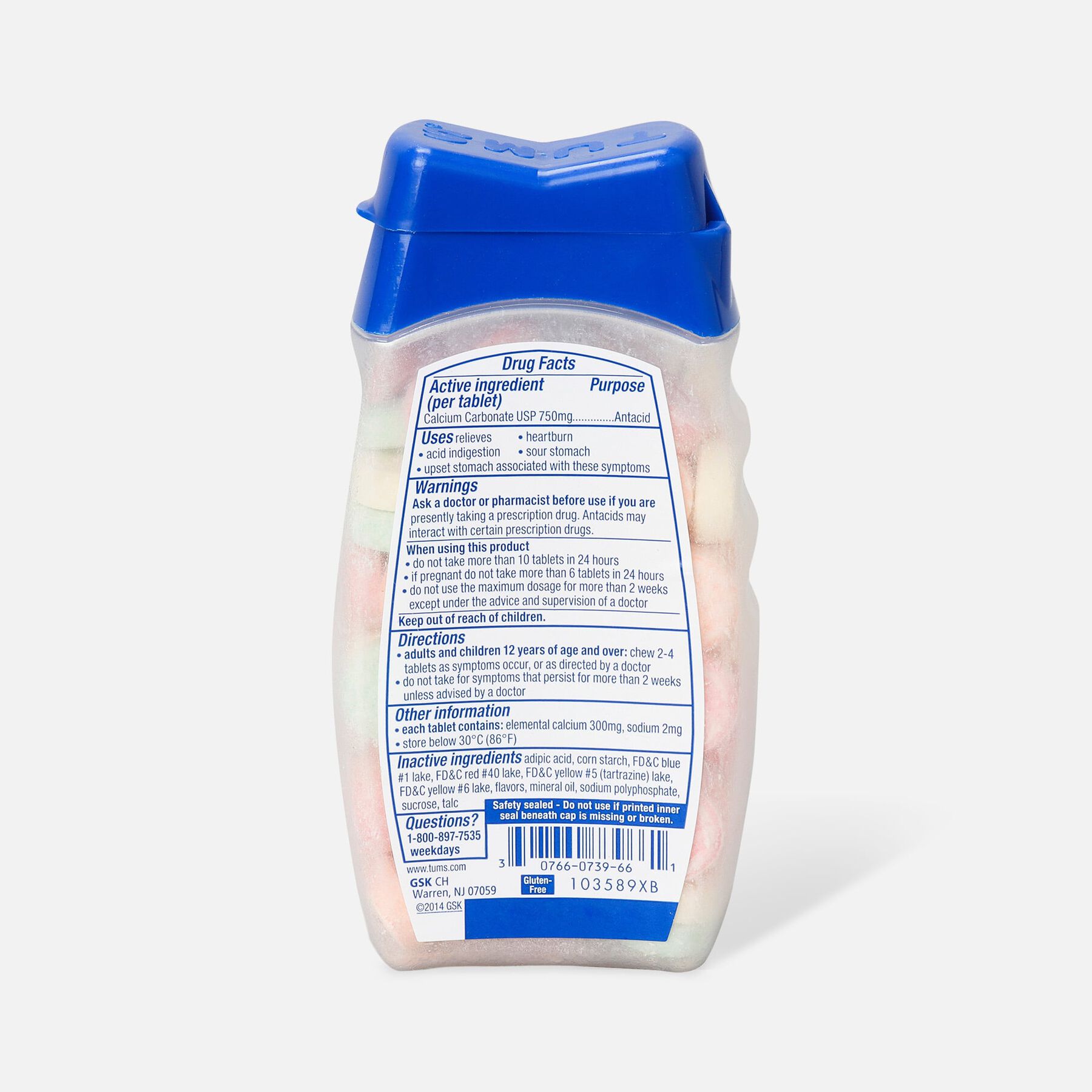 FSA Eligible TUMS Extra Strength Assorted Fruit Antacid Chewable