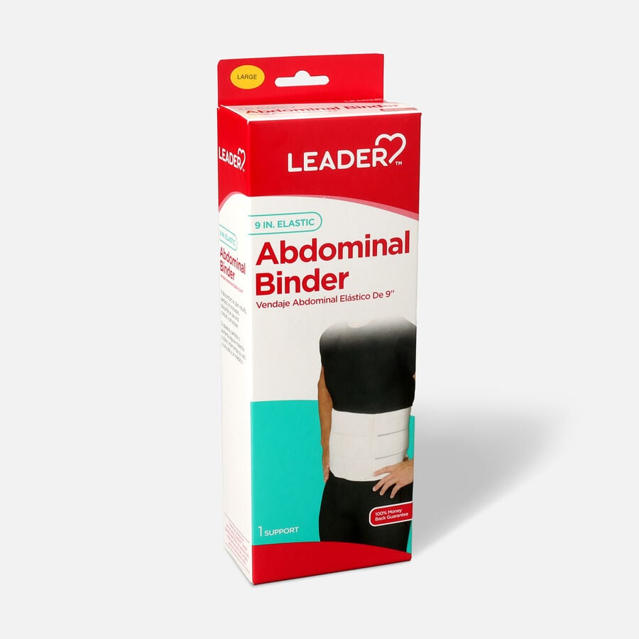LEADER™ Abdominal Binder 9", White, Large, , large image number 2