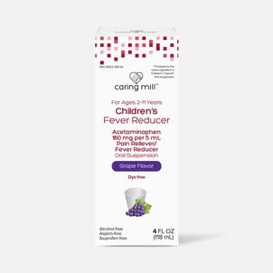 Caring Mill™ Children’s Acetaminophen Pain Reliever/Fever Reducer Liquid, Grape, 4 fl oz.