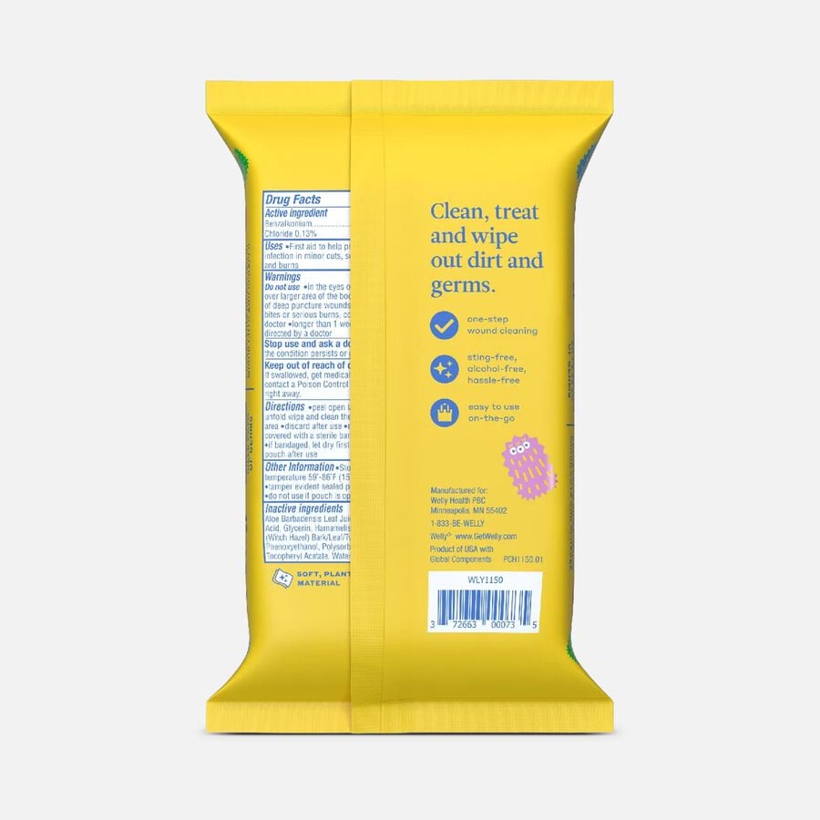 Welly&reg; First Aid Antiseptic Wipes, 25 ct., , large image number 1