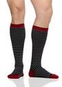 VIM & VIGR Nylon Compression Socks, Little Stripe Black & Gray, M/L, 30-40 mmHg, , large image number 8