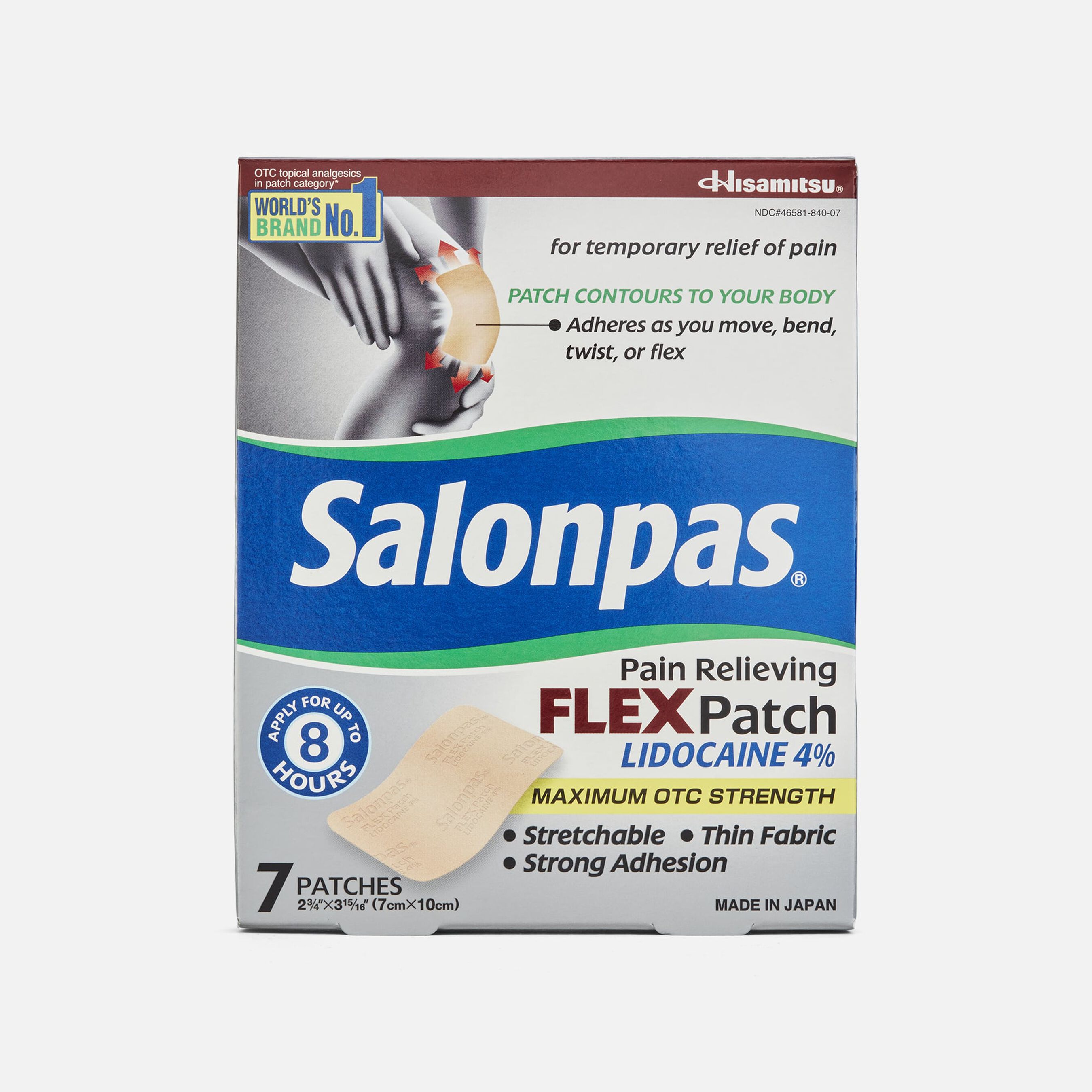 FSA Eligible Salonpas Pain Relieving Flex Patch Lidocaine 4, 7 ct. FSA Store