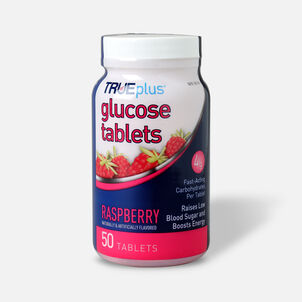 TRUEplus Glucose Tablets, Raspberry - 50 ct.