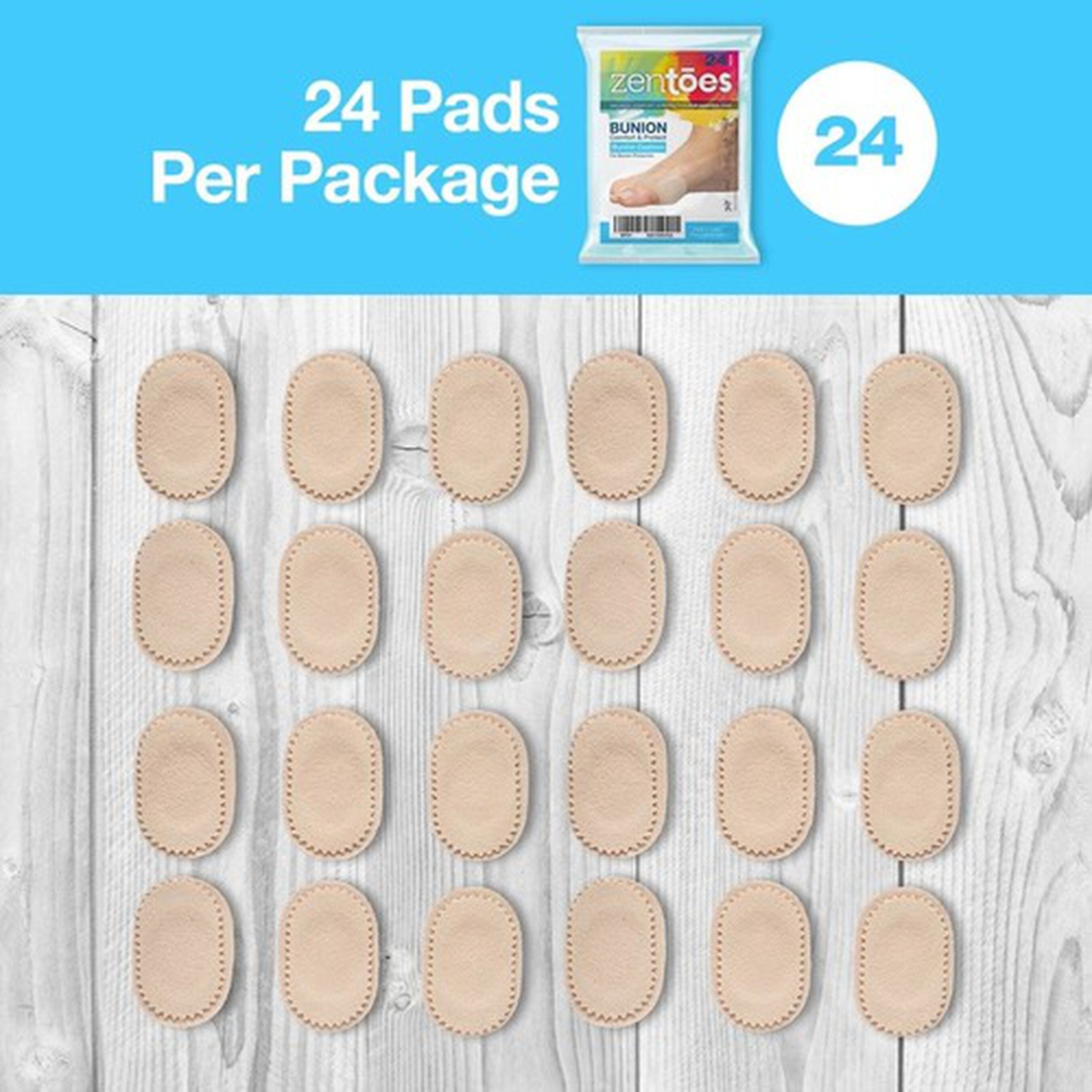 ZenToes Bunion Cushions 24Pack