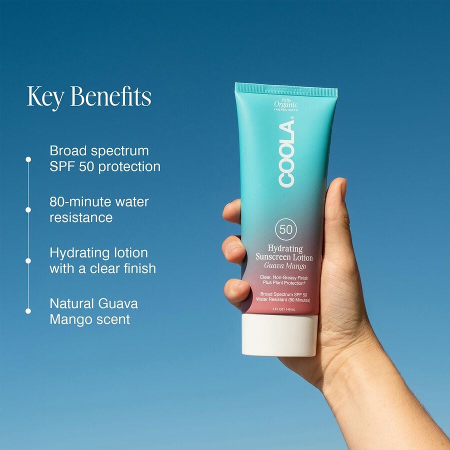 COOLA Classic Body Organic Sunscreen Lotion SPF 50, Guava Mango, 5 oz., , large image number 3