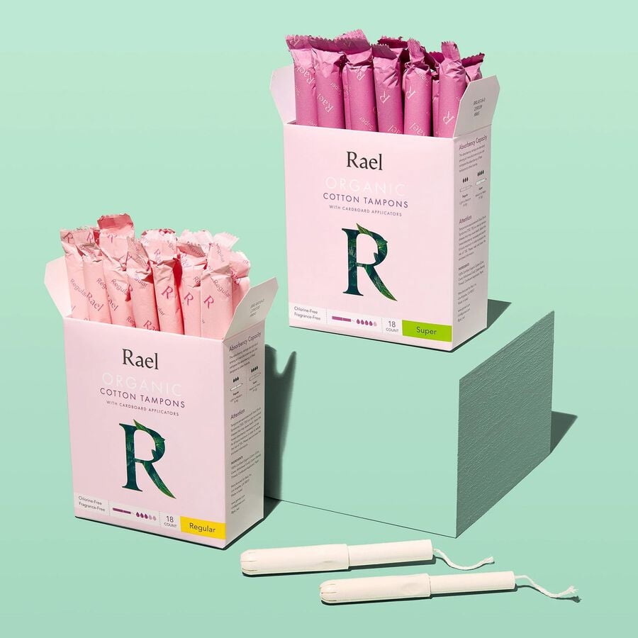 Rael Organic Cotton Core Tampons with Plant Based Compact Applicators - Super, 18 ct., , large image number 2