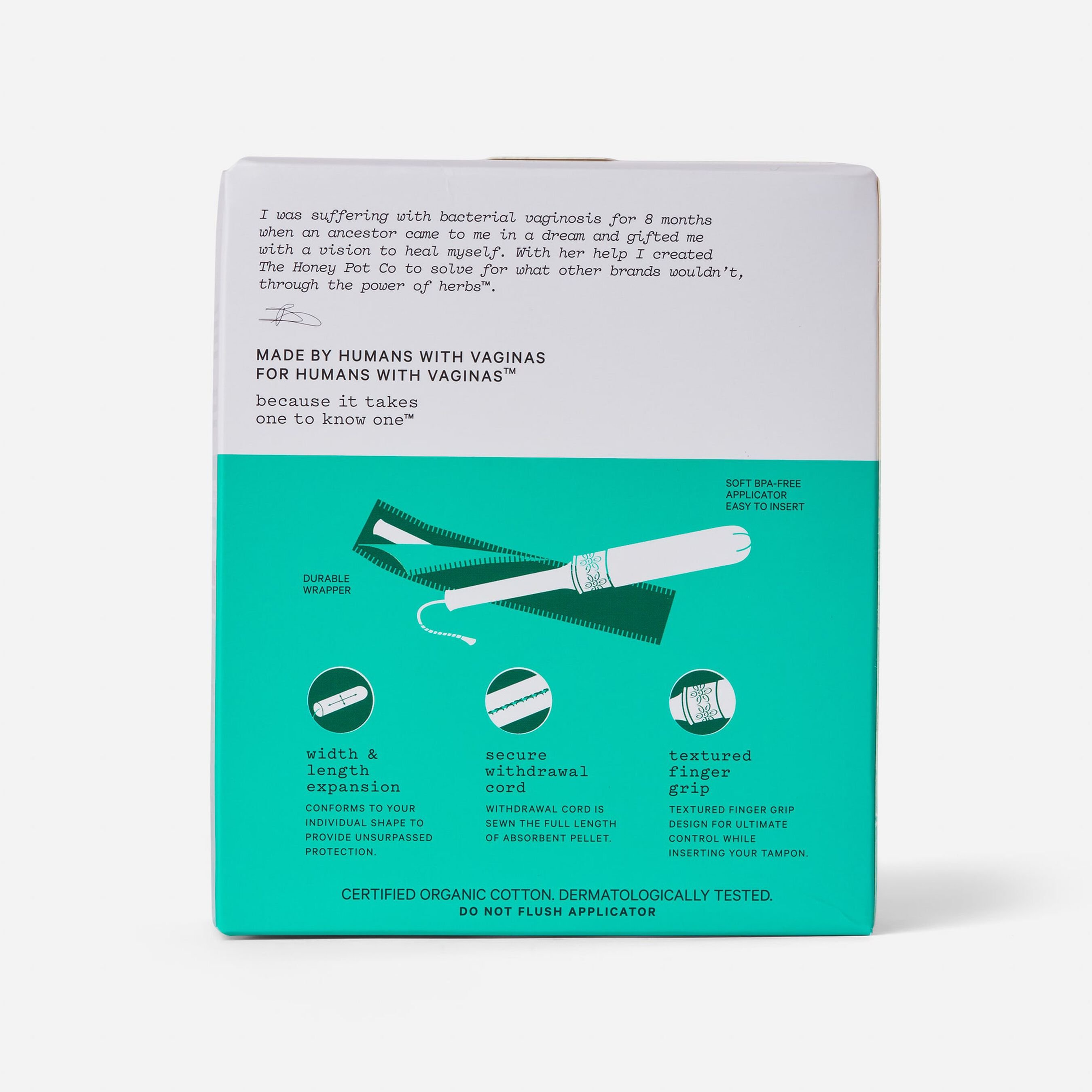 FSA Eligible The Honey Pot Super Organic Cotton BPA Free Applicator