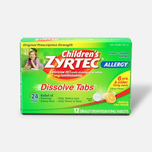 Children's Zyrtec Allergy Dissolve Tablets, Citrus Flavored
