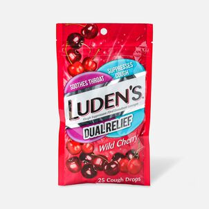 Luden's Dual Relief Wild Cherry Cough Drops, 25 ct.