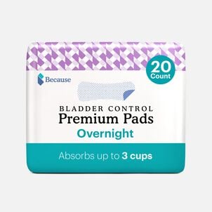 Because Overnight Premium Bladder Control Pads, 20 ct.