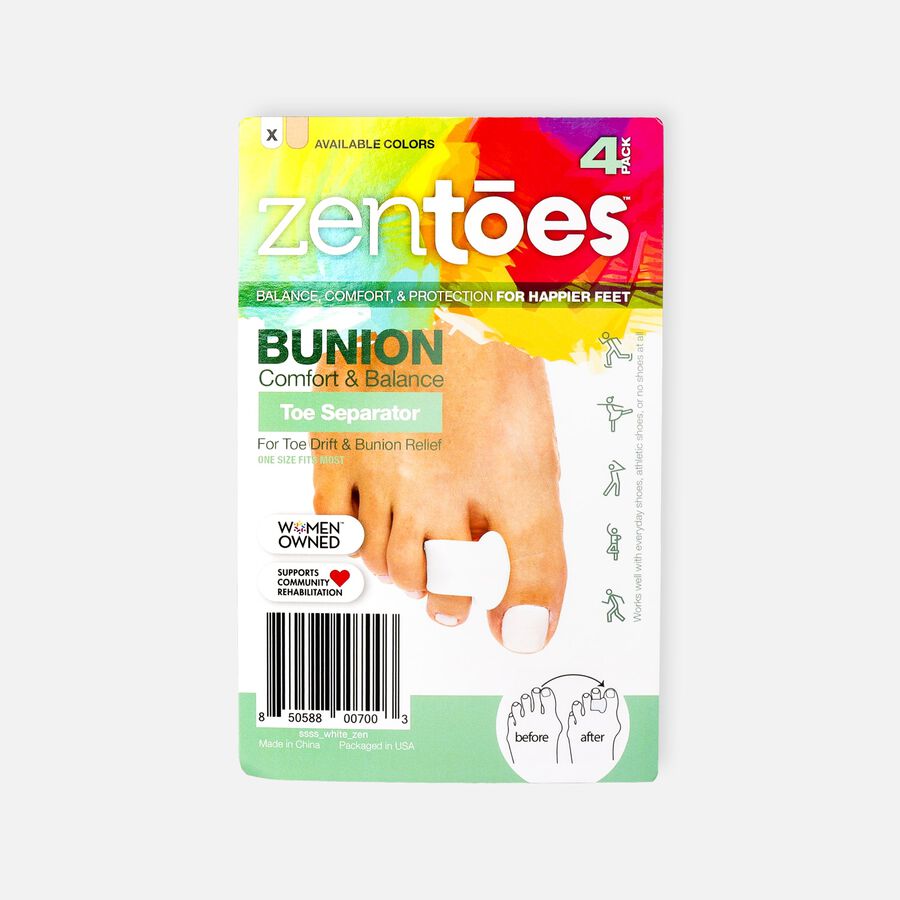 ZenToes Single Loop Toe Spacer for Bunions - 4-Pack, , large image number 0