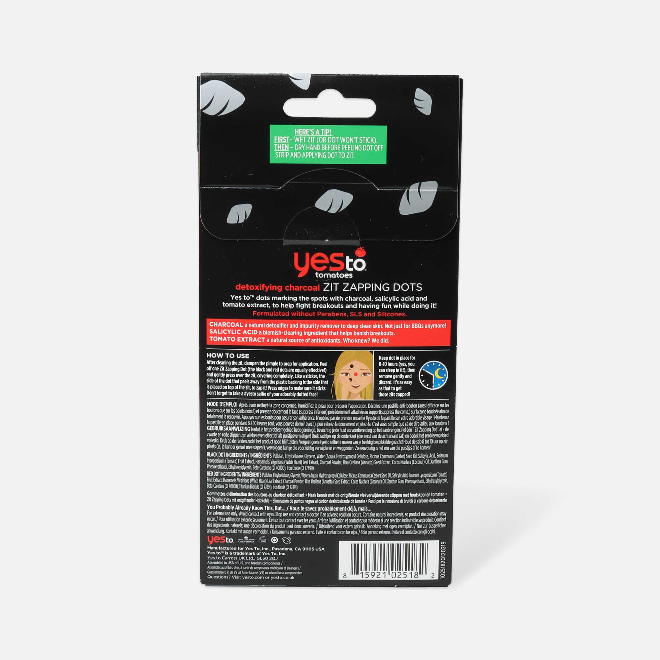 Yes To Tomatoes Charcoal Zit Zapping Dots, 24 ct.