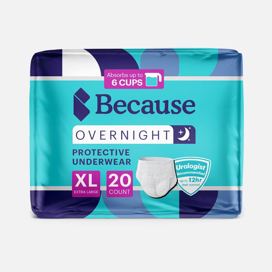 Because Overnight Plus Bladder Control Underwear, , large image number 2