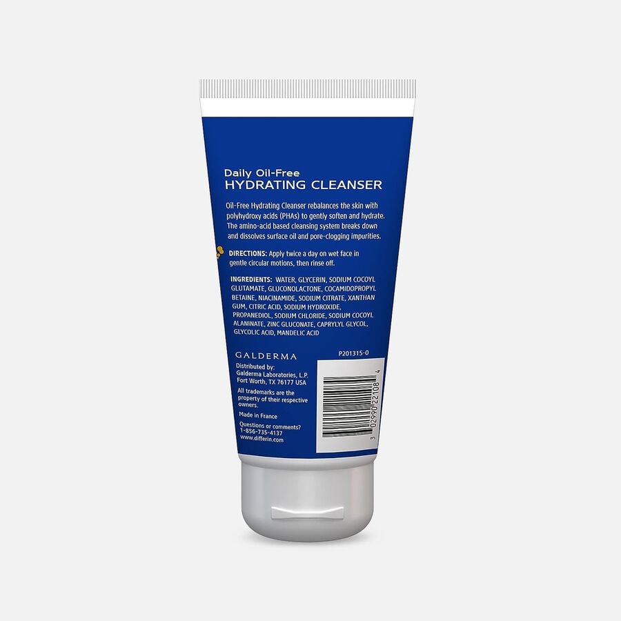 Differin Daily Oil-Free Hydrating Cleanser, 6 oz., , large image number 1