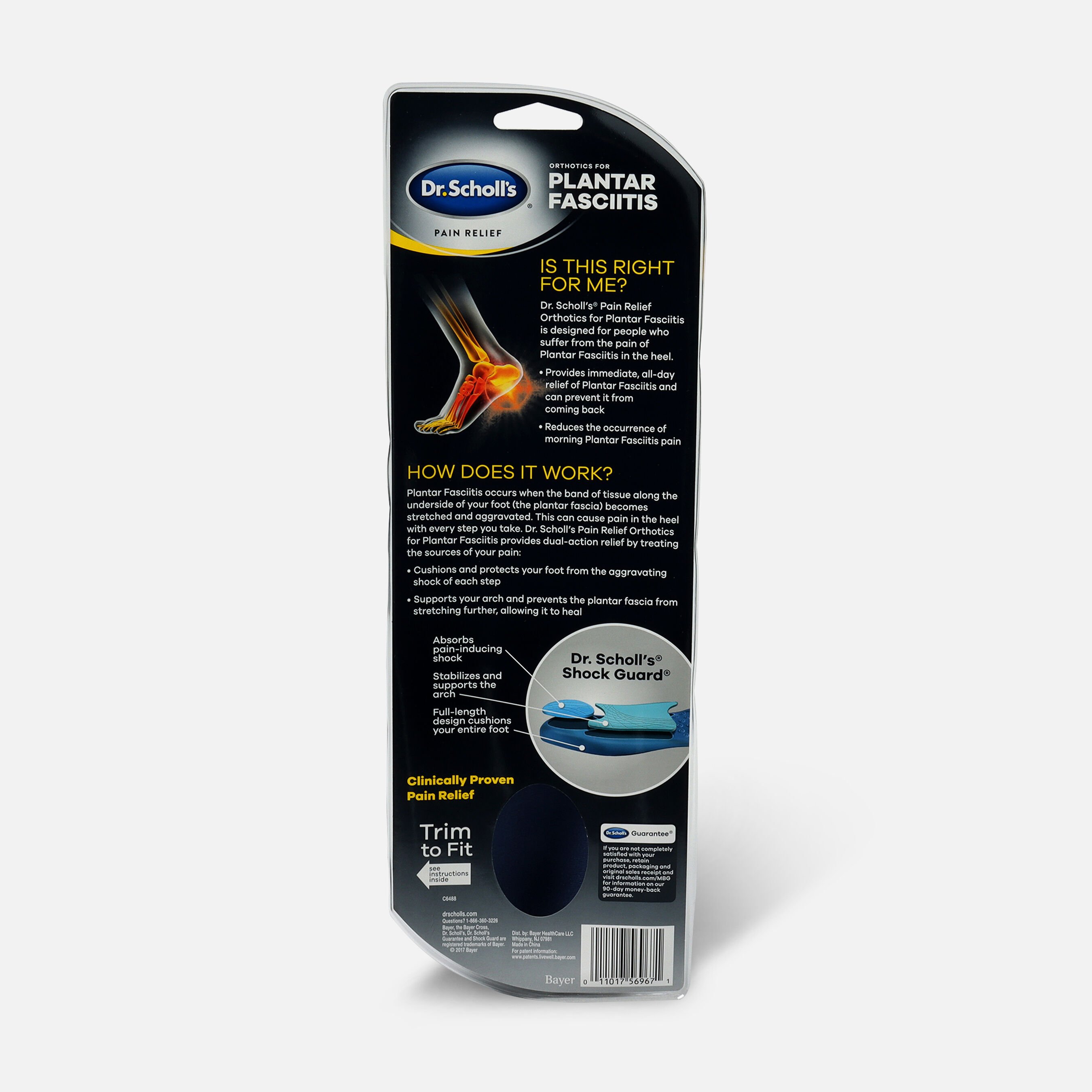 FSA Eligible Dr. Scholl's Pain Relief Orthotics for Plantar Fasciitis for Men, One Pair FSA Store