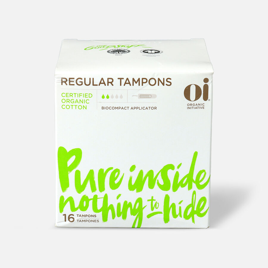 Oi Organic Cotton Tampons with BioCompact Applicator, , large image number 0