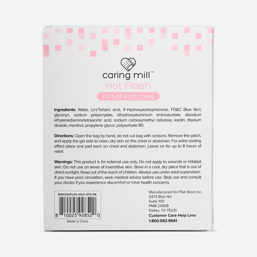 Caring Mill&trade; Hot Flash Relief Patch, 6 ct., , large image number 1