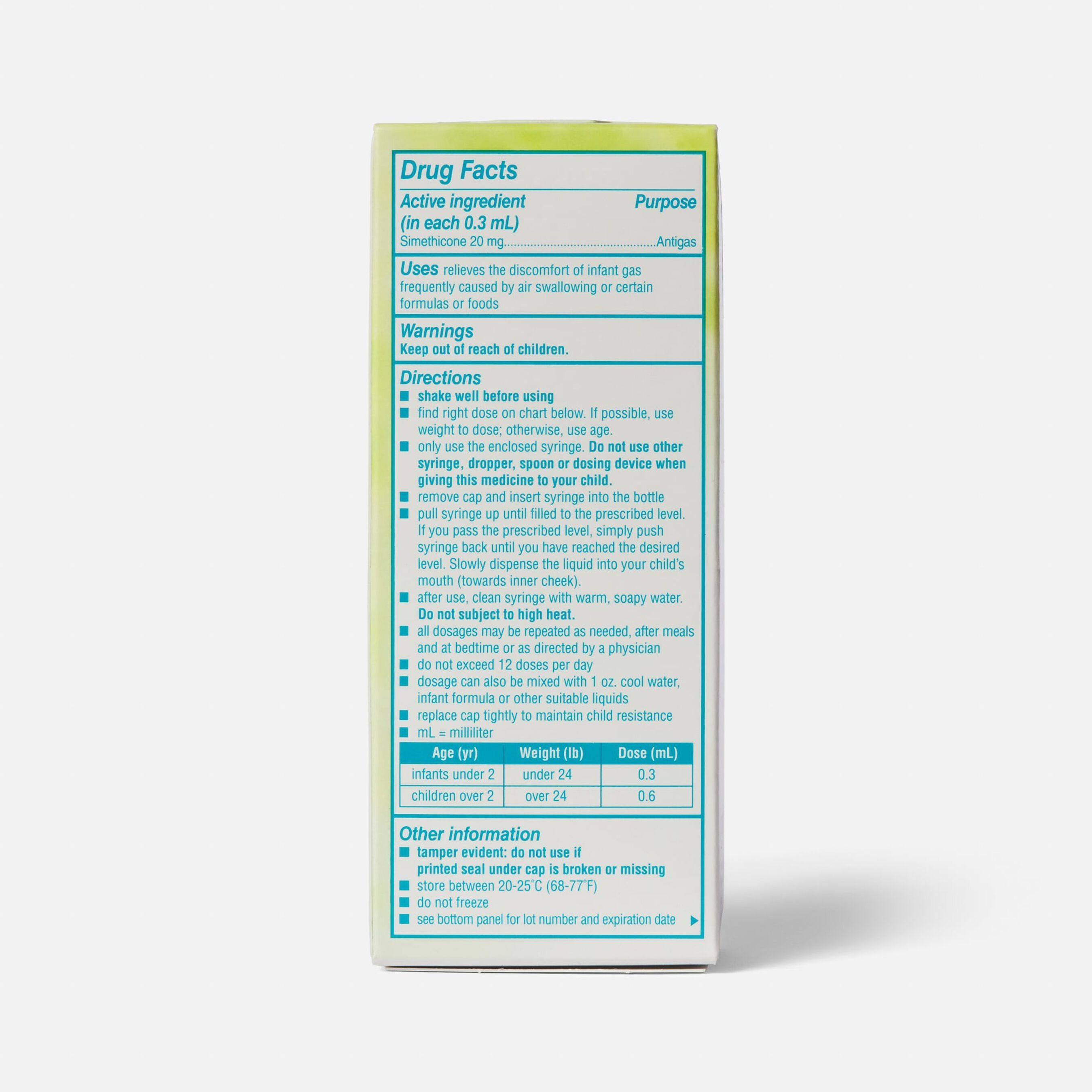 FSA Eligible Mylicon Infant Gas Relief Drops, Dye Free, 1.0 fl oz