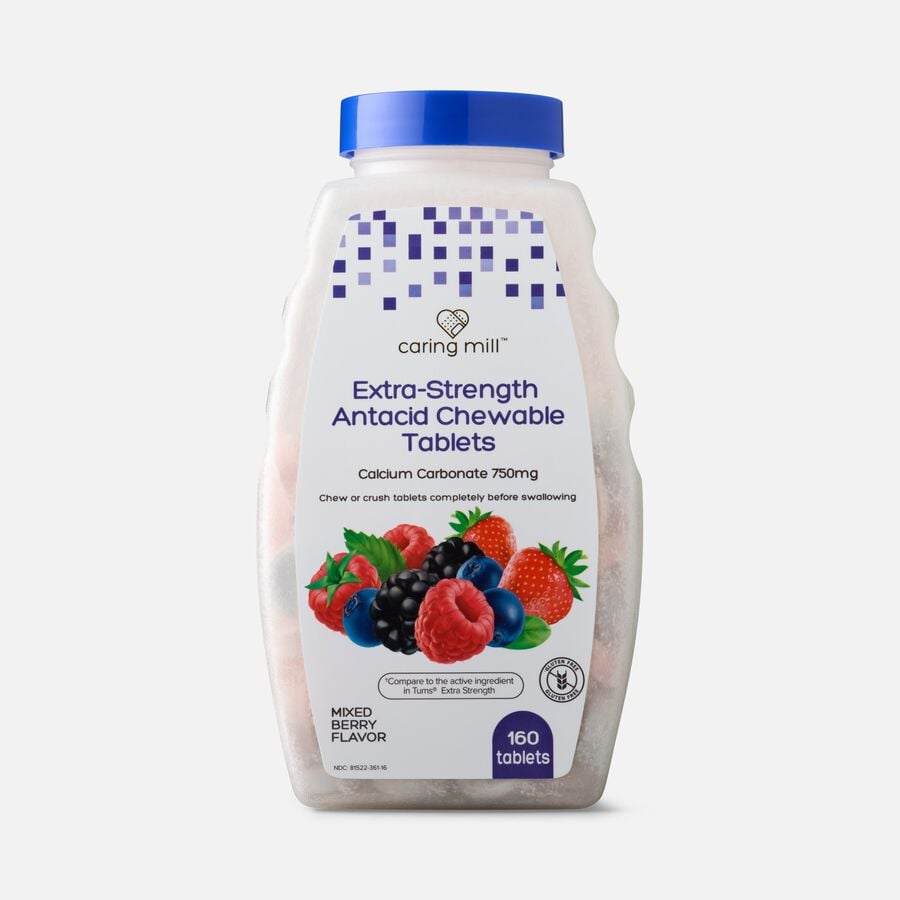 Caring Mill&trade; Extra Strength Antacid Chewable Tablets, Mixed Berry, 160 ct., , large image number 0