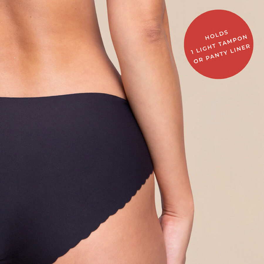 Proof® Period Underwear - Everyday Panties (1 Light Tampon/Panty Liner), Black, large image number 9