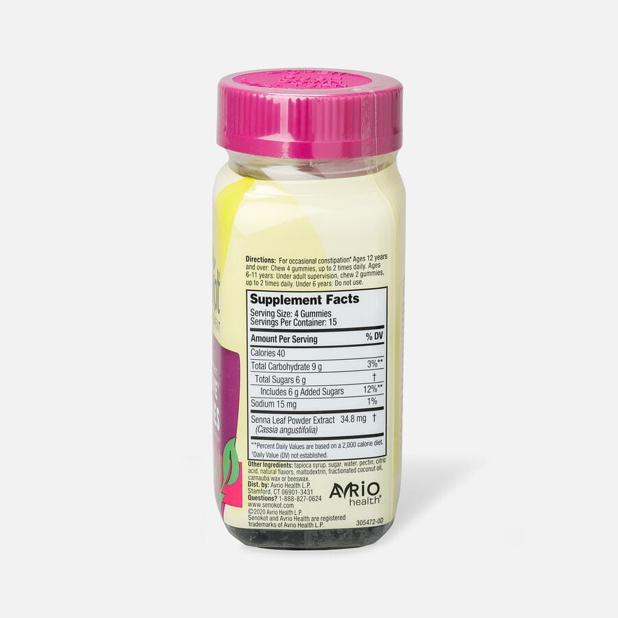 Senokot Laxative Gummies, Mixed Berry, 60 ct