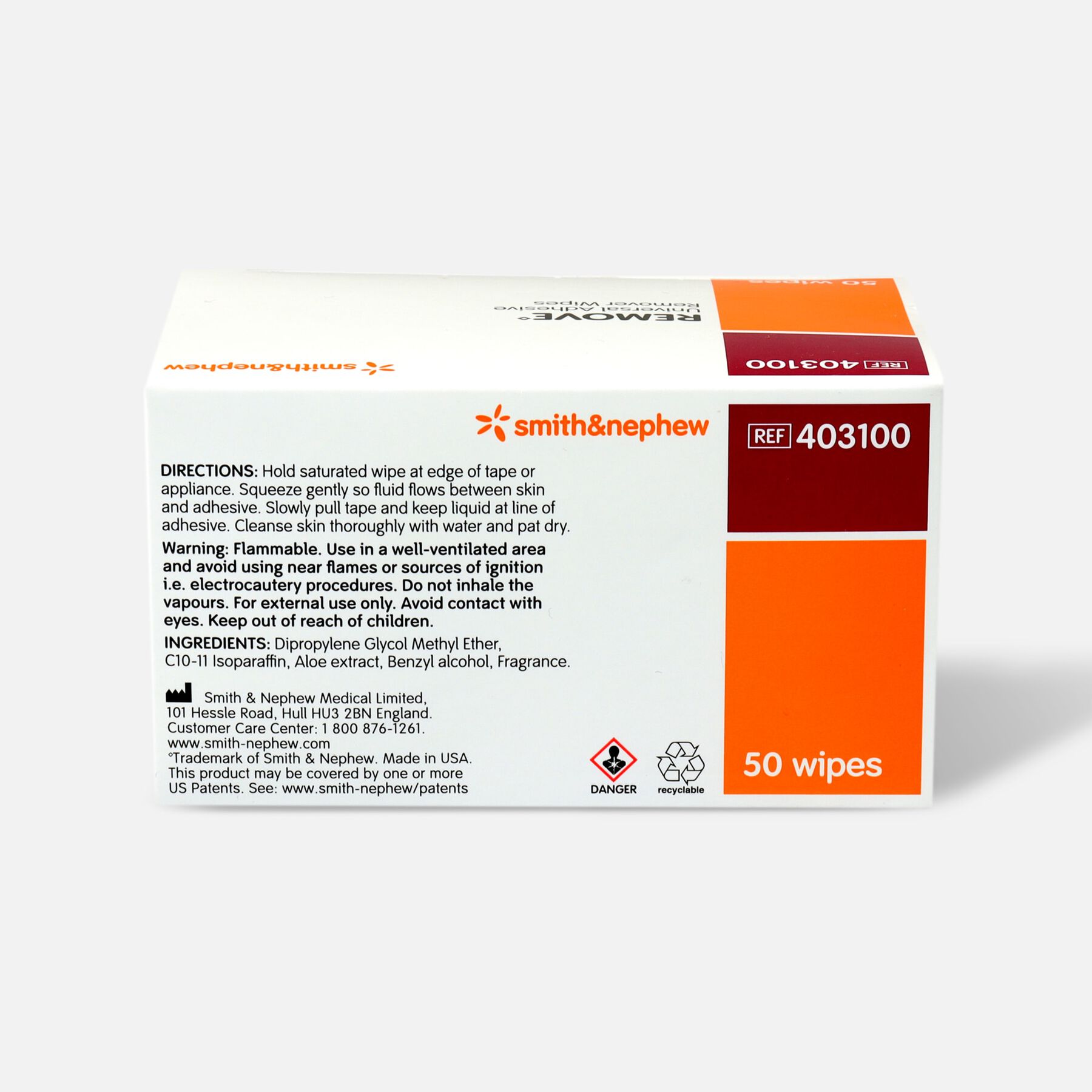 FSA Eligible Smith and Nephew Remove Adhesive Remover Wipes 50 ct