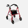 Drive Aluminum Rollator with Fold Up and Removable Back Support, 7" Casters, Red, , large image number 2
