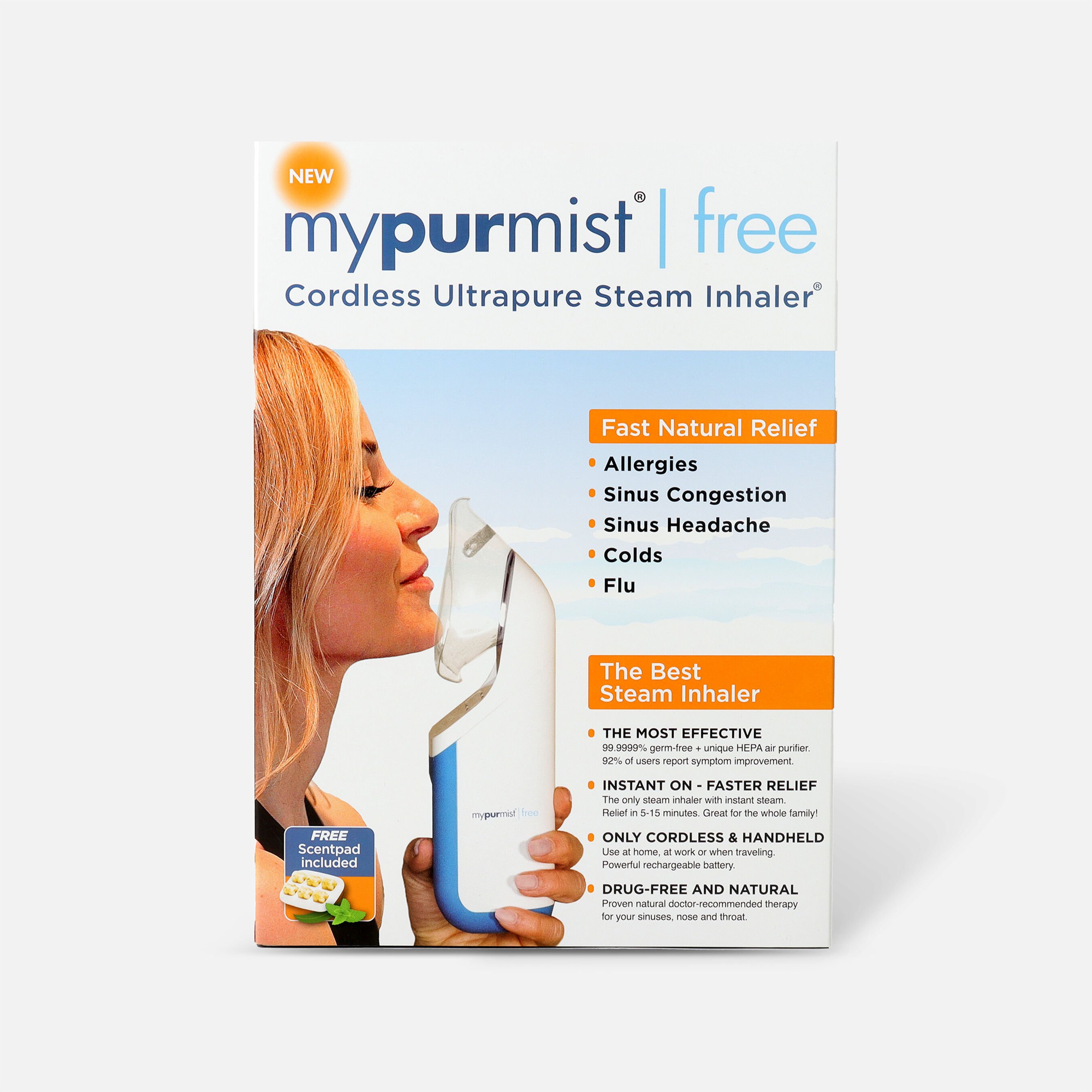 FSA Eligible MyPurMist Free Cordless Ultrapure Steam Inhaler FSA Store