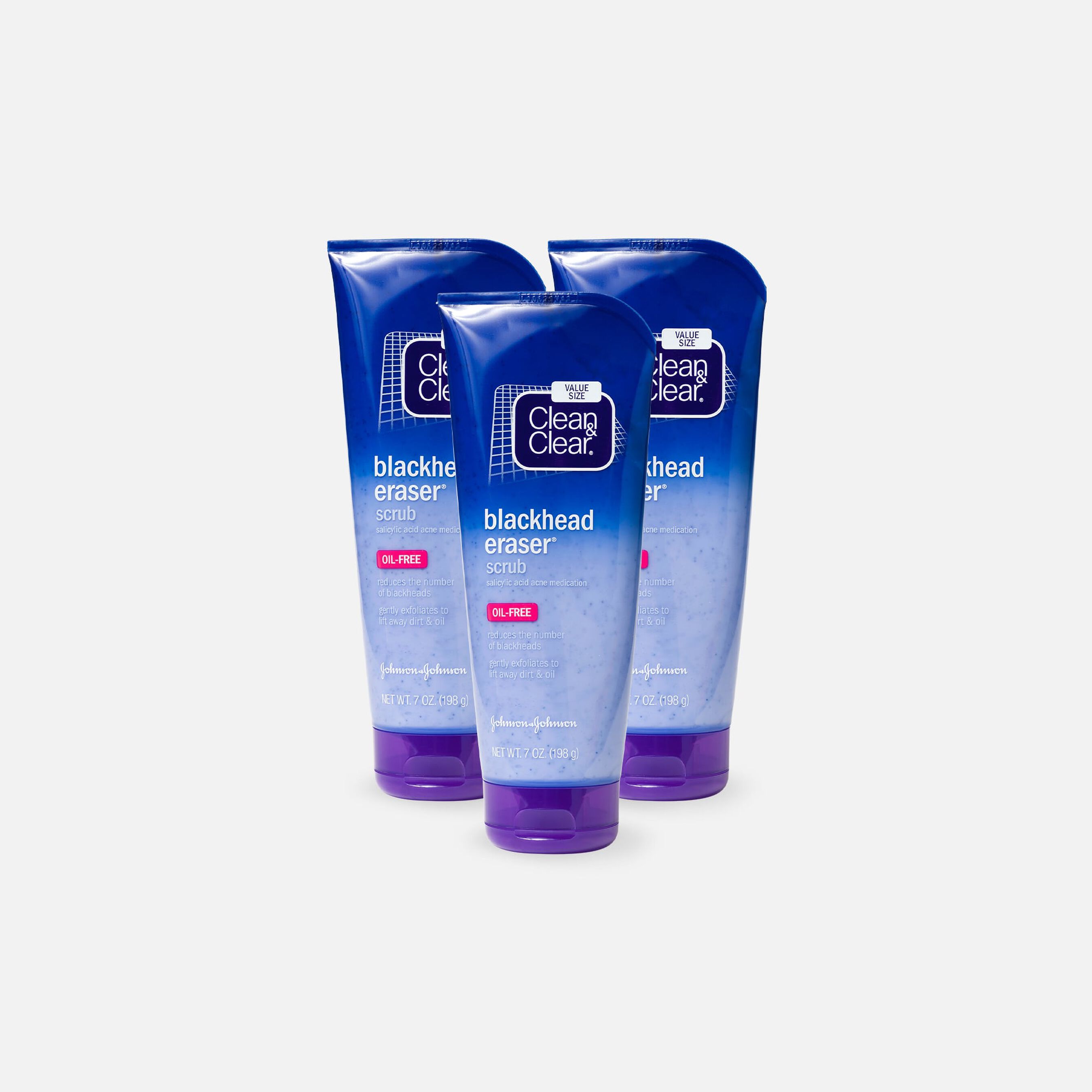 Clean & Clear Blackhead Eraser Scrub Oil Free, 7 oz. (3Pack)