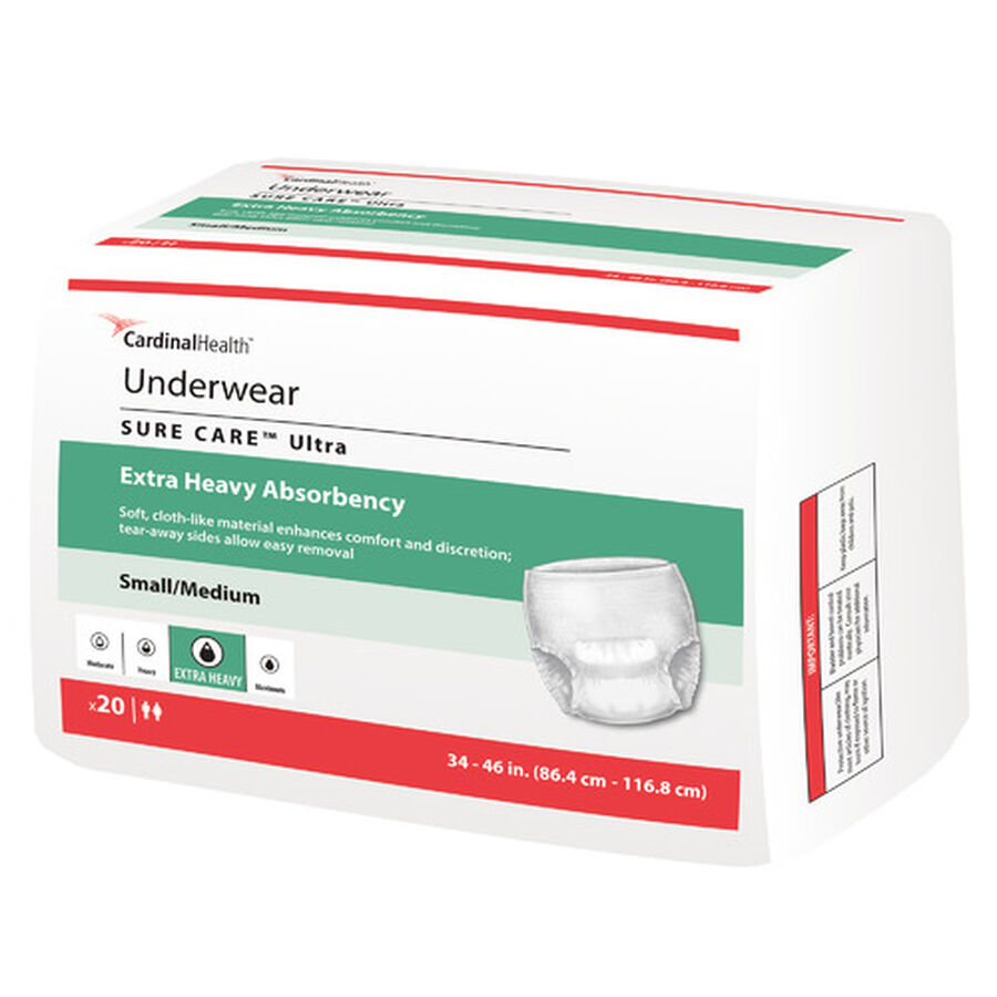 Cardinal Health SURE CARE™ Ultra Underwear with BreatheEasy™ Technology Extra Heavy Absorbency, , large image number 0