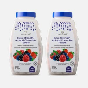 Caring Mill&trade; Extra Strength Antacid Chewable Tablets, Mixed Berry, 160 ct. (2-Pack)