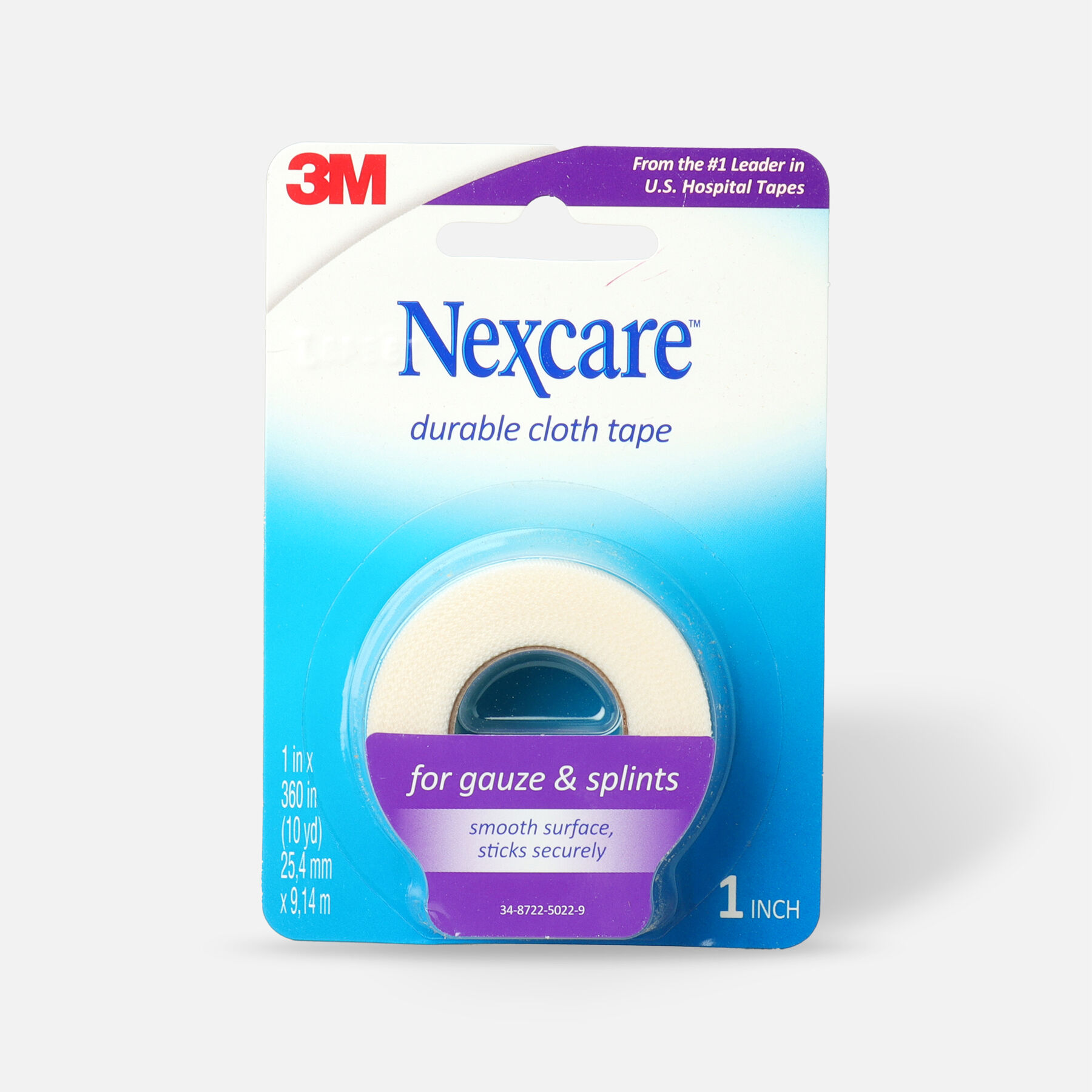 Nexcare Durable Cloth Tape, 1" x 10 yds 1ct