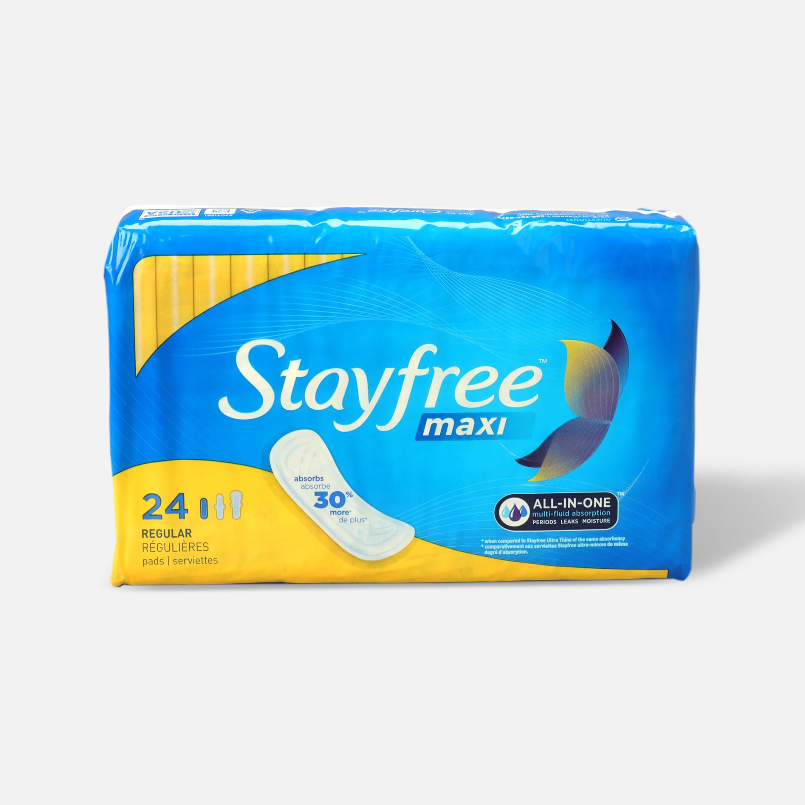 Stayfree Maxi Pads Regular, 24ct