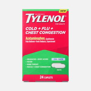 Tylenol&reg; Cold + Flu + Chest Congestion Caplets, 24 ct.