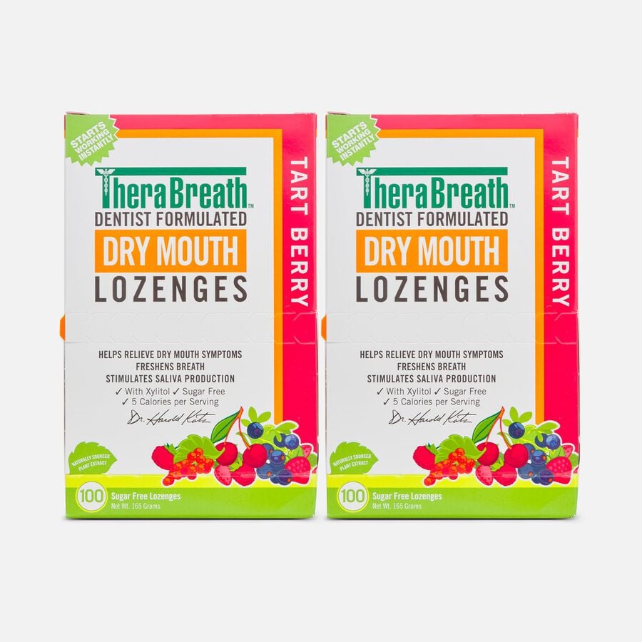 TheraBreath Dry Mouth Lozenges, Tart Berry, 100 ct. (2-Pack), , large image number 0